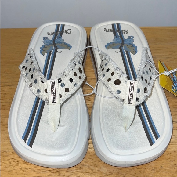 Skechers Shoes - NWT Skechers Snooky White and Black Polka Dot Sandals